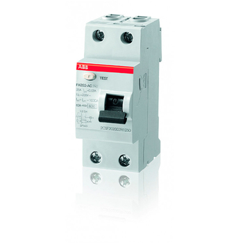 ABB FH202AC УЗО 2P 40A 30mA (AC) - Электрика, НВА - Модульное оборудование - Узо - магазин электрооборудования amperomvolt.ru